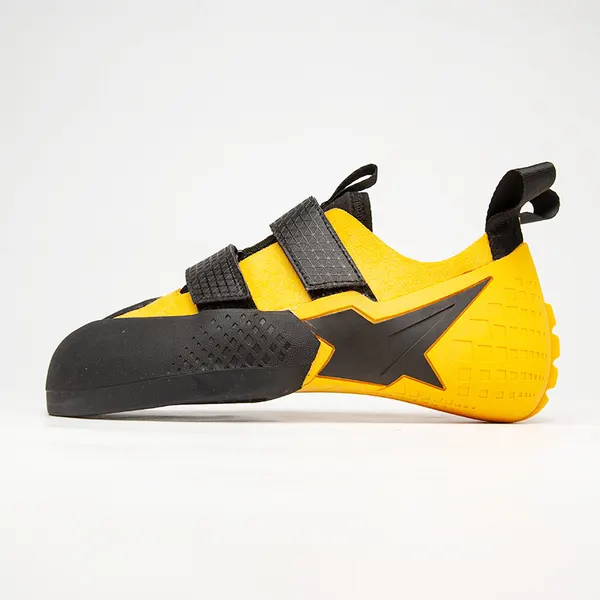 Twin-strap climbing shoe, yellow