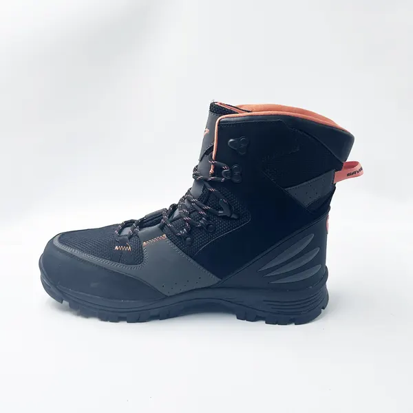 Waterproof hiking boot, black and salmon
