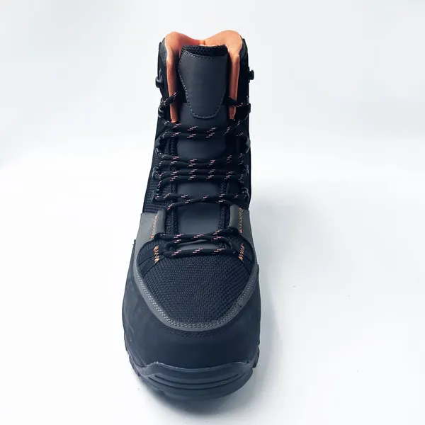 Waterproof hiking boot, black and salmon