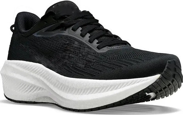 Cushioned running shoe, black