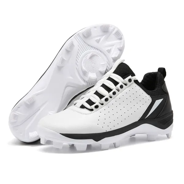 Leather baseball cleat