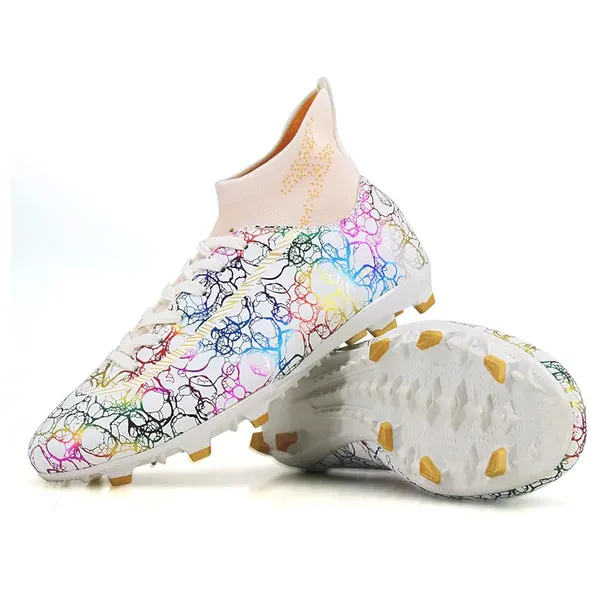 Printed sock-collar football boot