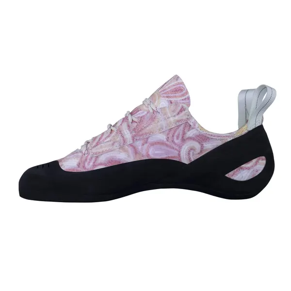 Lace-up climbing shoe, pink pattern