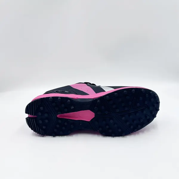 Rubber-stud cricket shoe, navy and pink
