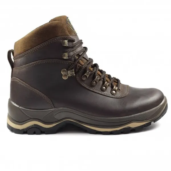 Leather hiking boot, brown