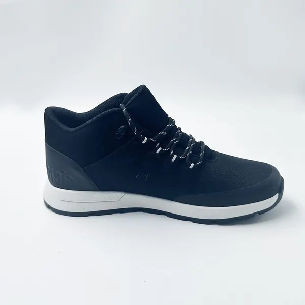 Leather hiking sneaker, black