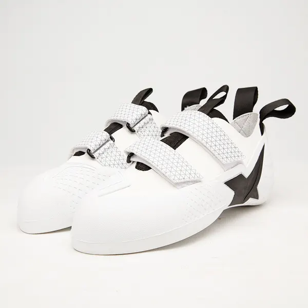 Twin-strap rental climbing shoe, white