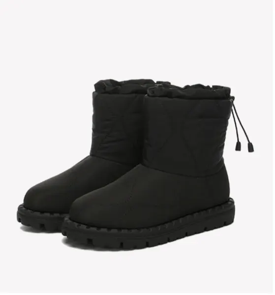 Quilted snow boot, black