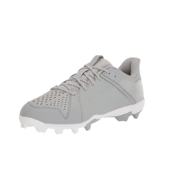 Molded baseball cleat, grey