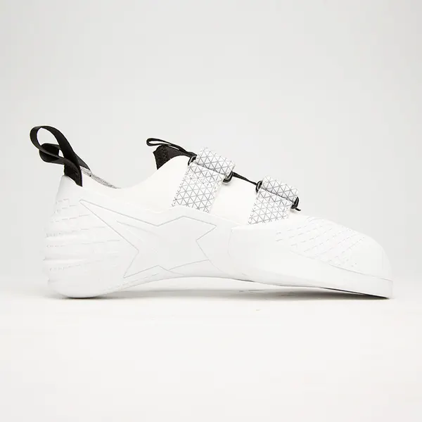 Twin-strap rental climbing shoe, white