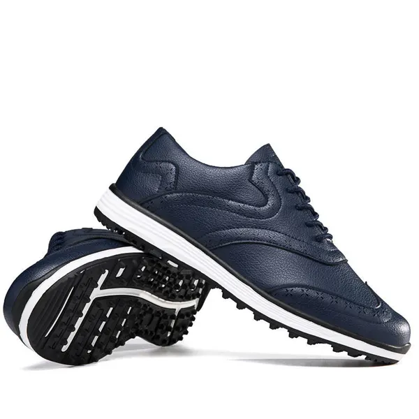 Leather golf shoe, navy