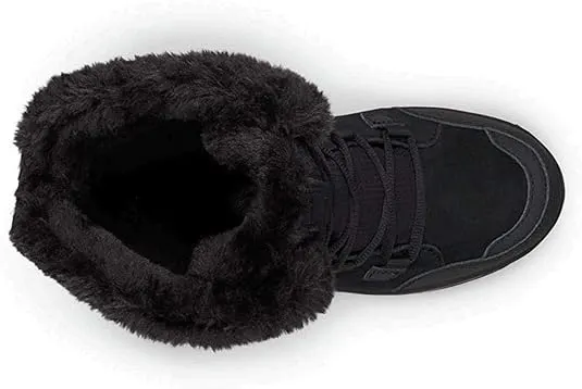Faux-fur snow boot, black