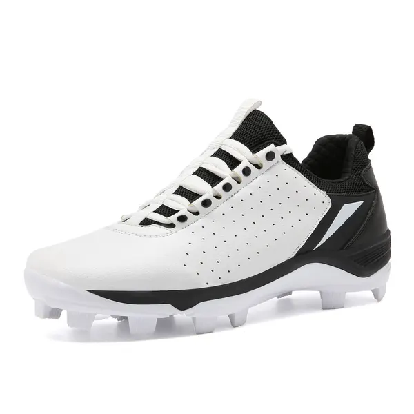 Leather baseball cleat