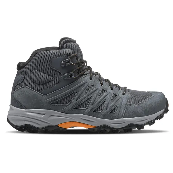 Mid-cut hiking boot, grey and orange