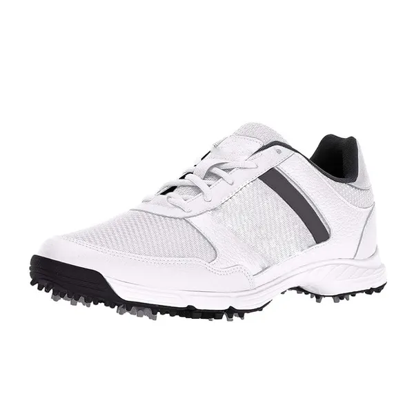 Spiked golf shoe, white mesh