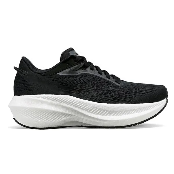 Cushioned running shoe, black