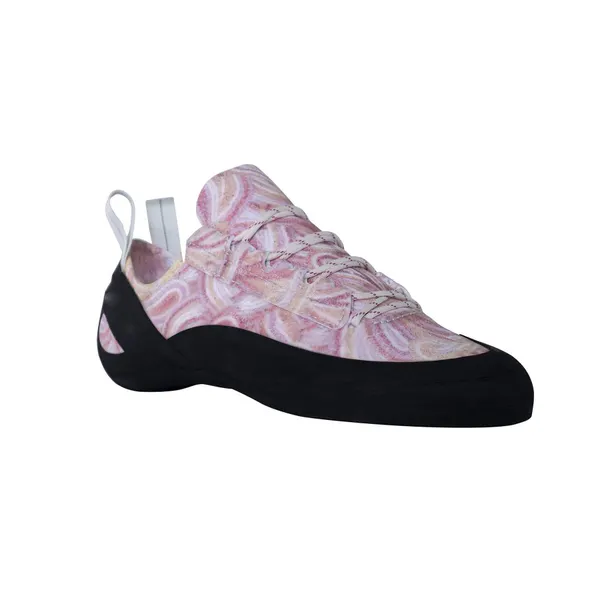 Lace-up climbing shoe, pink pattern