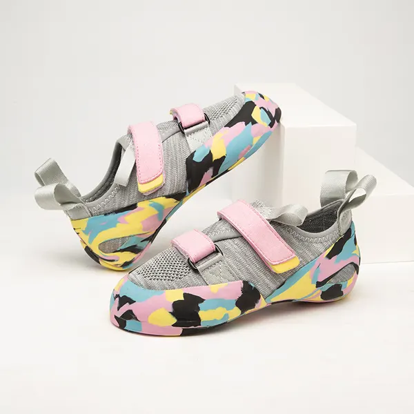 Pastel camo climbing shoe
