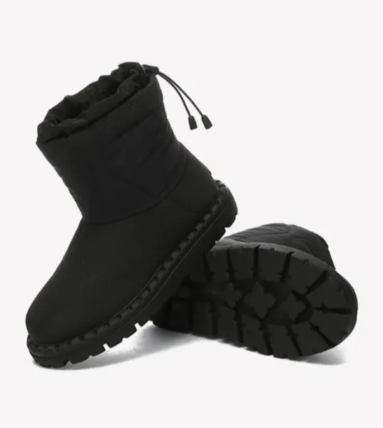 Quilted snow boot, black
