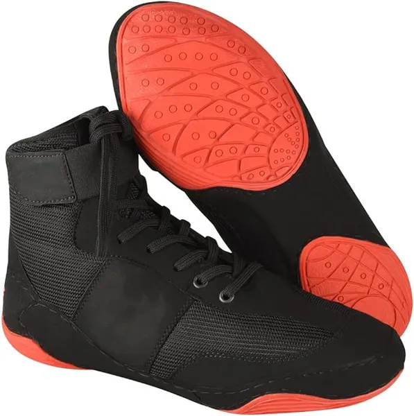 Suede wrestling shoe