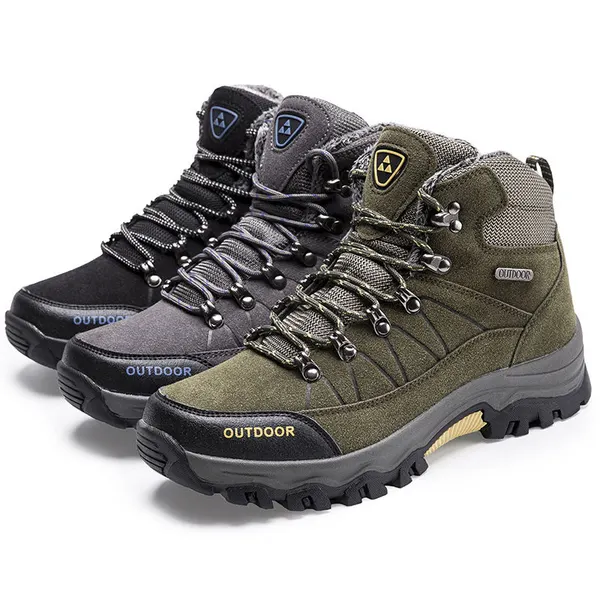 Waterproof suede hiking boot