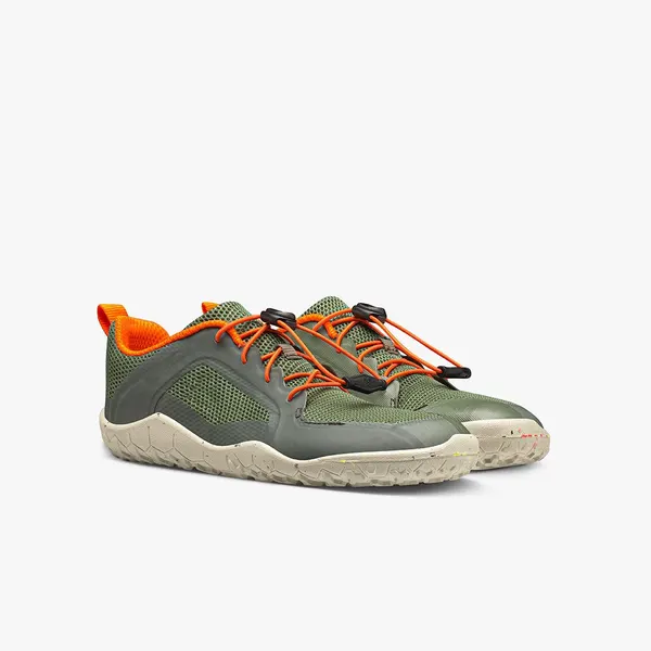 Kids’ barefoot trail shoe, olive