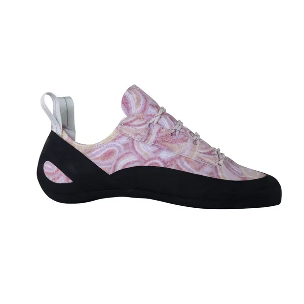 Lace-up climbing shoe, pink pattern