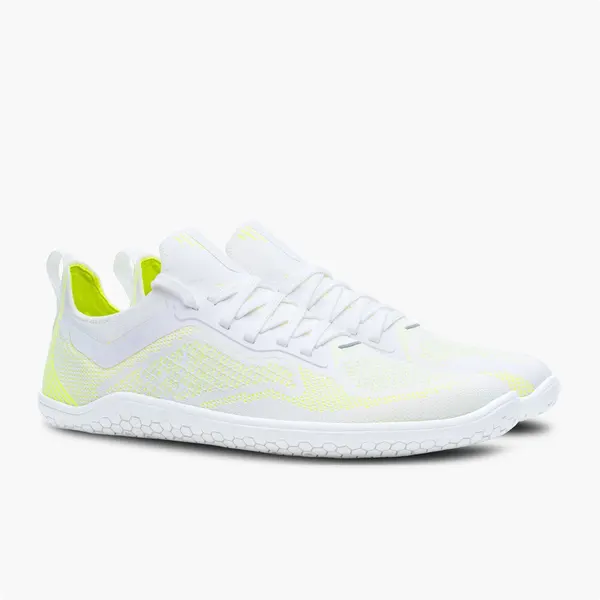 Mesh barefoot trainer, white and lime