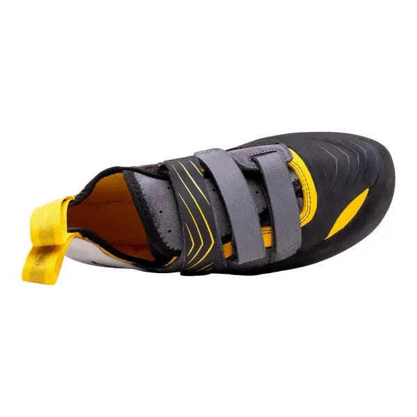 Three-strap climbing shoe, charcoal
