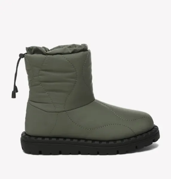 Quilted snow boot, olive