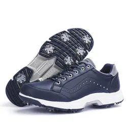 Waterproof spiked golf shoe
