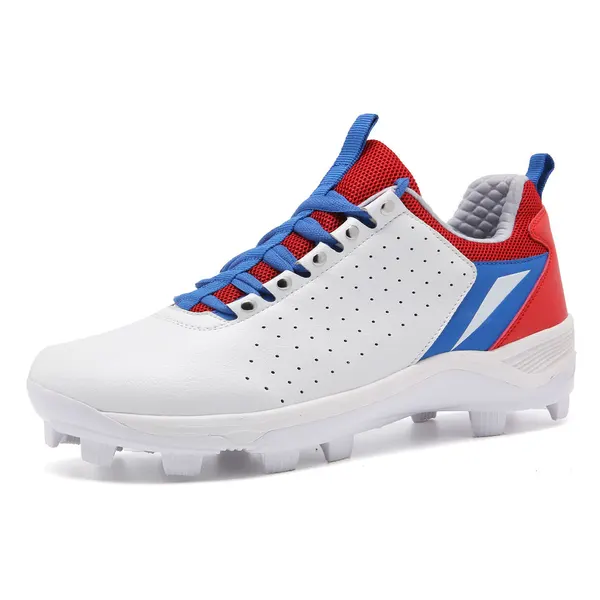 Leather baseball cleat