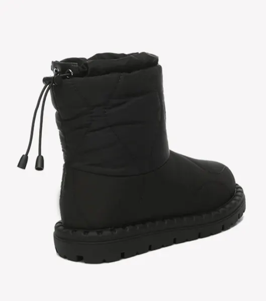 Quilted snow boot, black