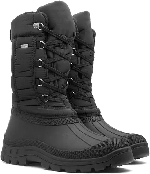 Tall lace-up snow boot