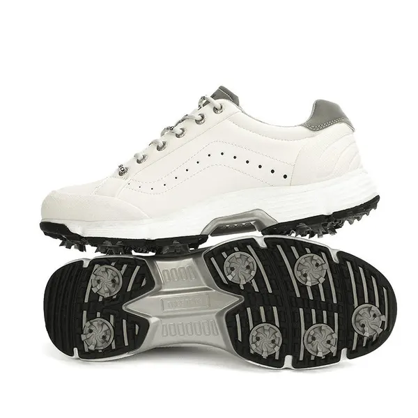 Waterproof spiked golf shoe