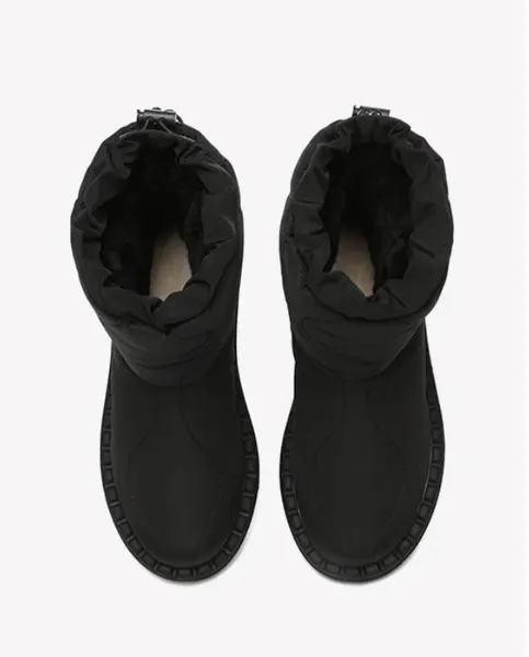 Quilted snow boot, black
