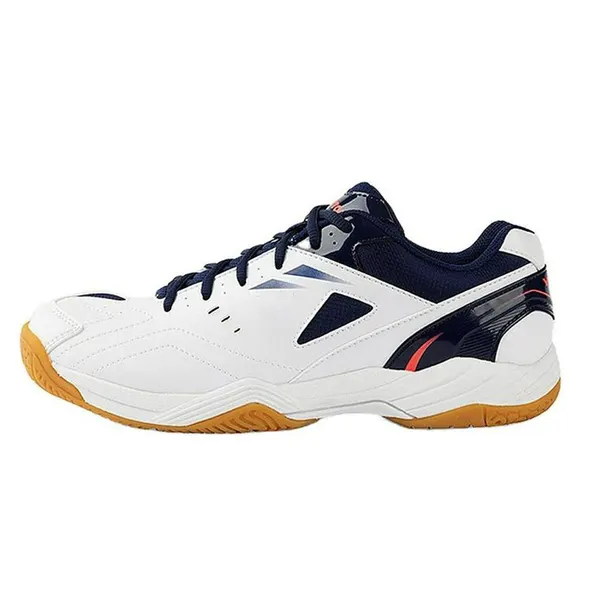 Badminton shoe, white and navy