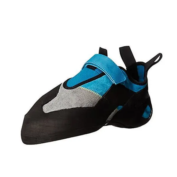 Single-strap downturned climbing shoe