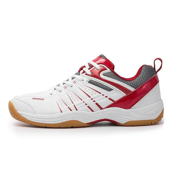 Badminton shoe, white and red