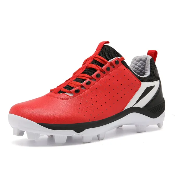Leather baseball cleat